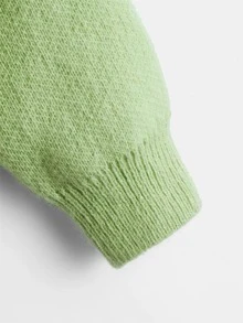 Girls Cloud Pattern Drop Shoulder Jumper - Green - View 4