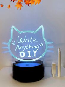 1 pieza escribible con diseño de gato Luz de la decoración con Pluma marcador - Multicolor - Ver 5