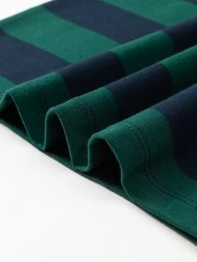 男大童休閒舒服長袖條紋圖案T恤