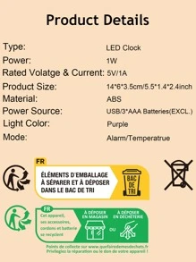 1pc Desktop Digital Clock