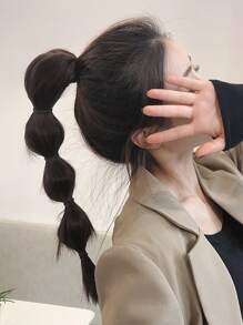 Medium Synthetic Ponytail With Claw - Black - View 1