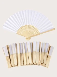 1入組DIY手動扇 - 白色 - 查看 2