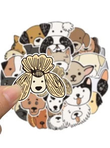 25入組卡通狗貼紙 - 彩色 - 查看 5
