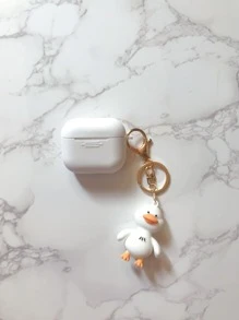 Vỏ trang trí mặt dây chuyền hình vịt hoạt hình dễ thương Tương thích với Airpods - trắng - Xem 4