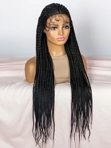 13*9 Lace Front Extra Long Braiding Synthetic Wig - Black - View 2