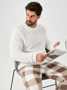 Hombres Conjunto de pijama de cuadros - Multicolor - Ver 5