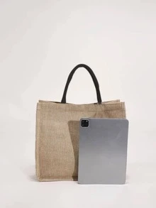 Túi Xách tay Nữ Giáng sinh Đôi tay cầm Sẵn sàng - Màu Khaki - Xem 4