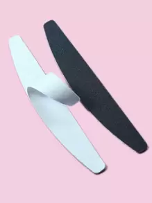 NailSunshine 1入不鏽鋼美甲板和10入/組黑色100/180砂紙文件，可清洗和撕裂 - 黑色 - 查看 4