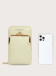 Suphiar Billetera de teléfono con detalle de letra - Verde - Ver 3