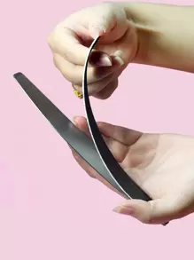 NailSunshine 1入不鏽鋼美甲板和10入/組黑色100/180砂紙文件，可清洗和撕裂 - 黑色 - 查看 10