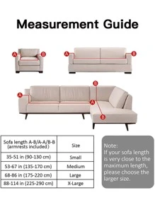1pc Bọc ghế sofa co giãn rắn & 1pc bọc đệm không có chất độn - màu đen - Xem 3