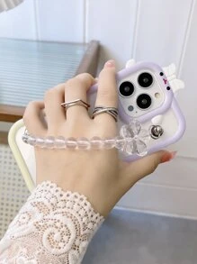 卡通裝飾手機殼附帶繩子