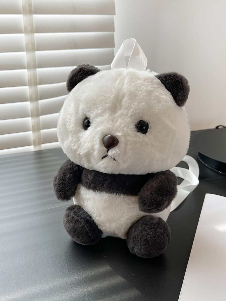 兒童卡通熊貓設計毛茸茸異形包