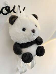 兒童卡通熊貓設計毛茸茸異形包