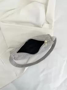Minimalist Corduroy Bag, Perfectly Matching With Fall Outfits Women - Dark Grey - View 7