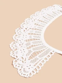 Guipure Lace Dickey Collar - White - View 3
