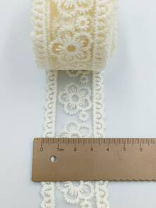 1卷DIY織帶花邊 - 米色 - 查看 4