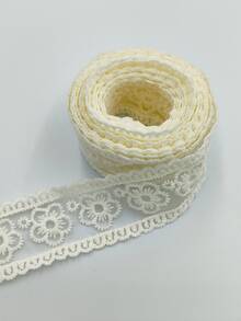1卷DIY織帶花邊 - 米色 - 查看 5