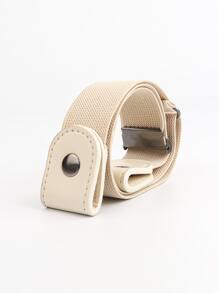 Cinturón elástico unicolor - Beis - Ver 4