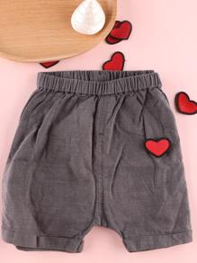 6 miếng dán thiết kế trái tim Iron-on Patch - Đỏ - Xem 5