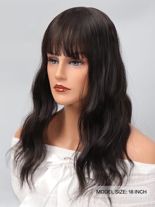 夾片卷合成纖維劉海 - 黑色 - 查看 2