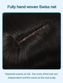 夾片卷合成纖維劉海 - 黑色 - 查看 5