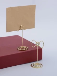 1入組蝴蝶結細節卡包 - 金色 - 查看 1