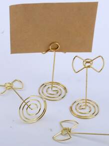 1入組蝴蝶結細節卡包 - 金色 - 查看 2