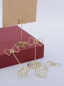 1入組蝴蝶結細節卡包 - 金色 - 查看 3