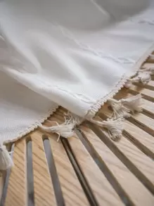 Bubaba 1 件套米色针织提花卧室窗帘，波西米亚风极简主义北欧风格条纹针织遮光窗帘，适用于卧室、餐厅、厨房、客厅、酒店、日常和节日装饰，四季使用 - 米色 - 查看 5