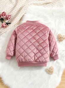 Bebé Cazadora tipo bomber con cremallera - Rosa - Ver 2