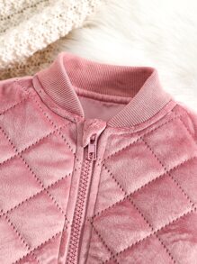 Bebé Cazadora tipo bomber con cremallera - Rosa - Ver 3