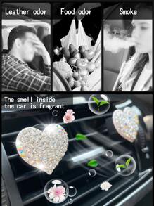 2入組愛心設計汽車空氣清新器 - 彩色 - 查看 6