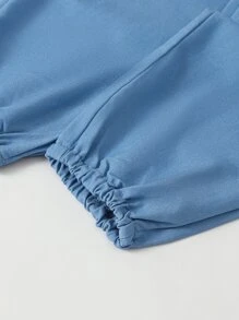 小女童心形圖案荷葉邊T恤和腰帶褲子 - 彩色 - 查看 6