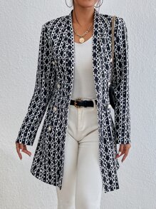 Chiquease Abrigo con estampado - Blanco y Negro - Ver 1