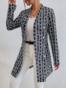 Chiquease Abrigo con estampado - Blanco y Negro - Ver 5