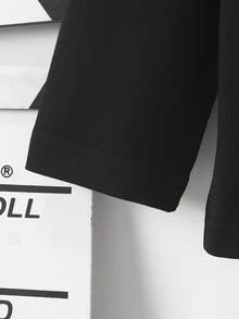 Tops con trai lớn Hoạt hình Lá thư Giải trí - màu đen - Xem 3