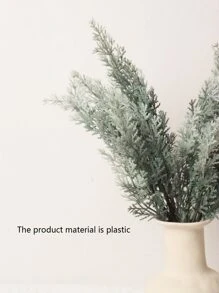 1pc Plastic Simulated Pine Tree, 5 Branches, Minimalist Iron Red Color, Home Decor, Ideal For Weddings, Parties, Outdoor Events, 15.7 Inch - Green - View 6