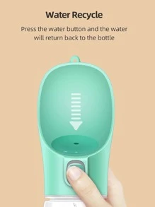 1pc Foldable Pet Travel Bottle - Mint Green - View 7