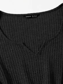 SHEIN LUNE 西裝領生菜邊連身短褲