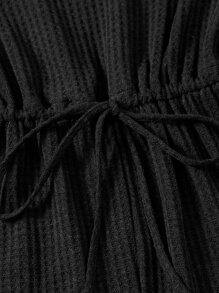 SHEIN LUNE 西裝領生菜邊連身短褲