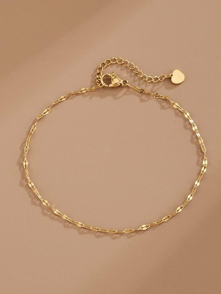 SHEIN BIZwear Bracelet de cheville avec charm en forme de cœur, Saint-Valentin