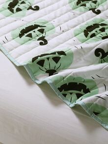 Halloween Pumpkin Print Bedspread Set Without Filler - Multicolor - View 4