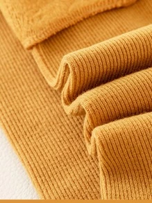 5雙素色毛絨襯裡中筒襪 - 彩色 - 查看 5