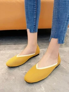 Bailarinas ribete en contraste - Amarillo - Ver 4
