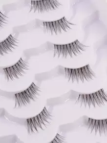 20 Pairs Of 12mm Transparent Stem Natural Style Half-Lashes For Daily Wear And Party - Black - View 7