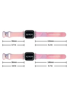 Silicone Watchband Compatible With Apple Watch - Multicolor - View 3