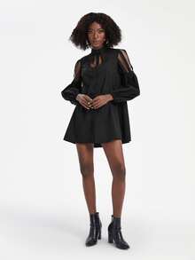 Sylvia Mollie 小高領燈籠袖襯衫洋裝