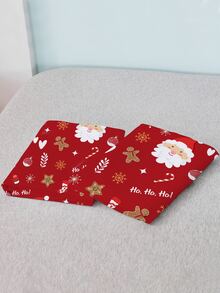 1 cặp Giáng sinh ông già Noel & áo gối đồ họa hoạt hình không có chất độn - Nhiều màu - Xem 2