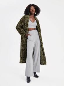 SHINGO Asymmetrical Neck Crop Top & Slant Pocket Pants - Light Grey - View 3